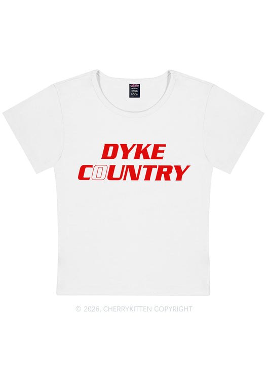 Dyke Country Pride Y2K Baby Tee Cherrykitten