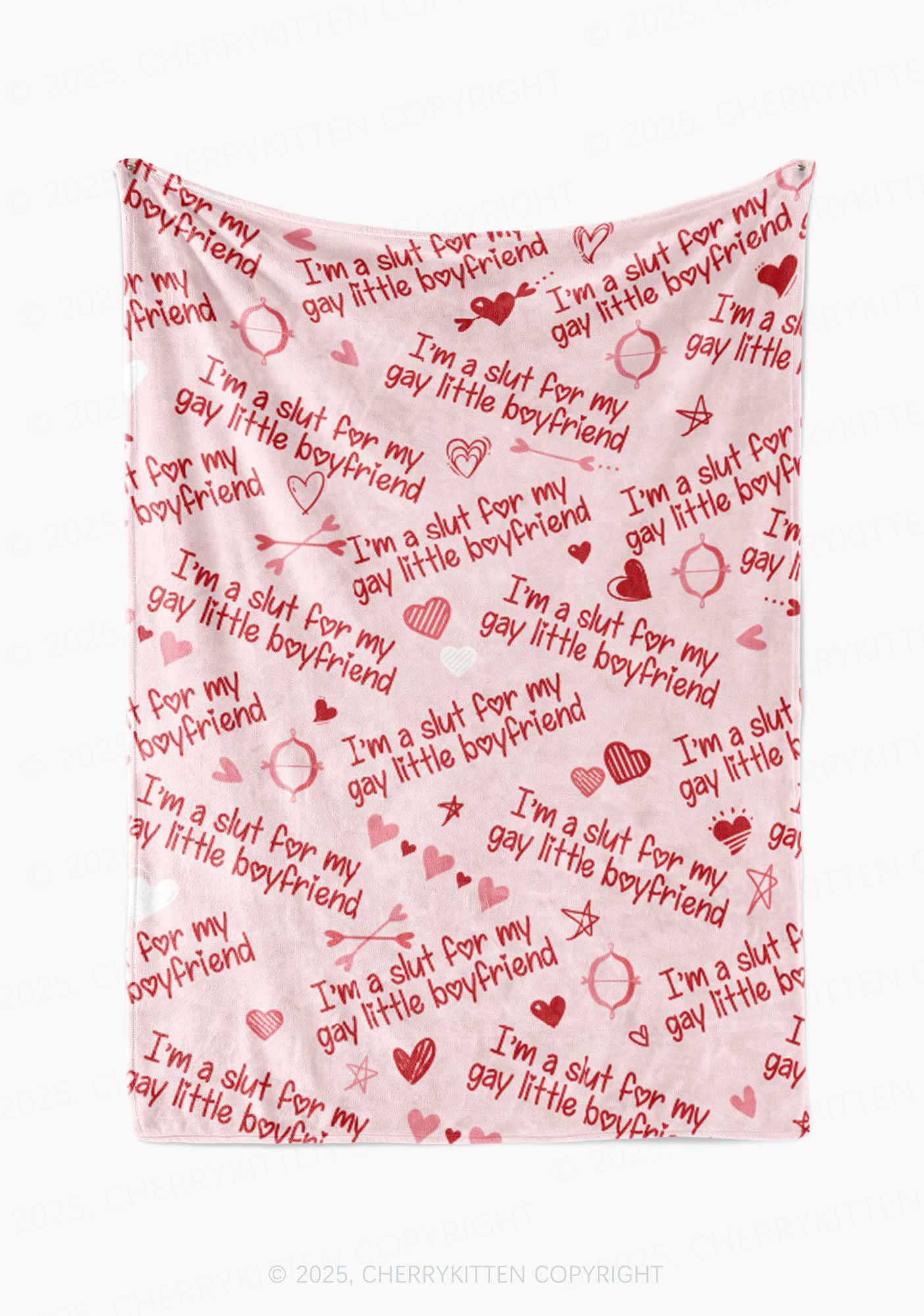 Slxt For My Gay BF Valentine's Day Y2K Plush Blanket Cherrykitten