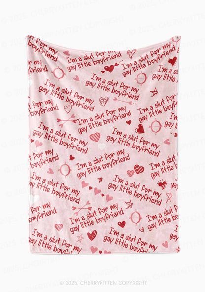 Slxt For My Gay BF Valentine's Day Y2K Plush Blanket Cherrykitten