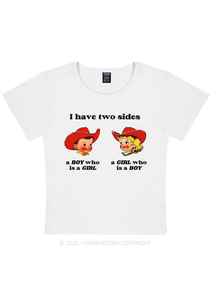 I Have Two Sides Pride Y2K Baby Tee Cherrykitten