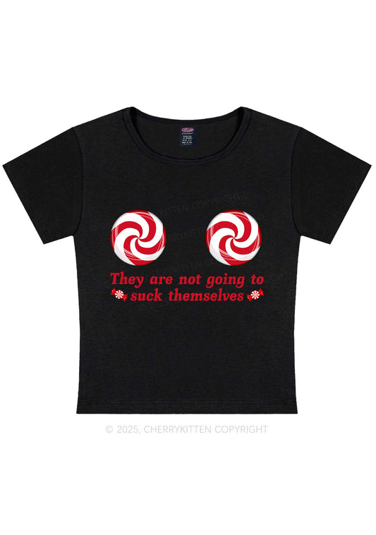 Christmas Suxk Themselves Y2K Baby Tee Cherrykitten