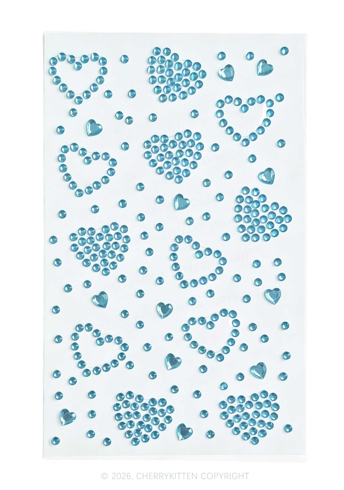 1pc Heart Rhinestone Y2K Face Sticker Cherrykitten
