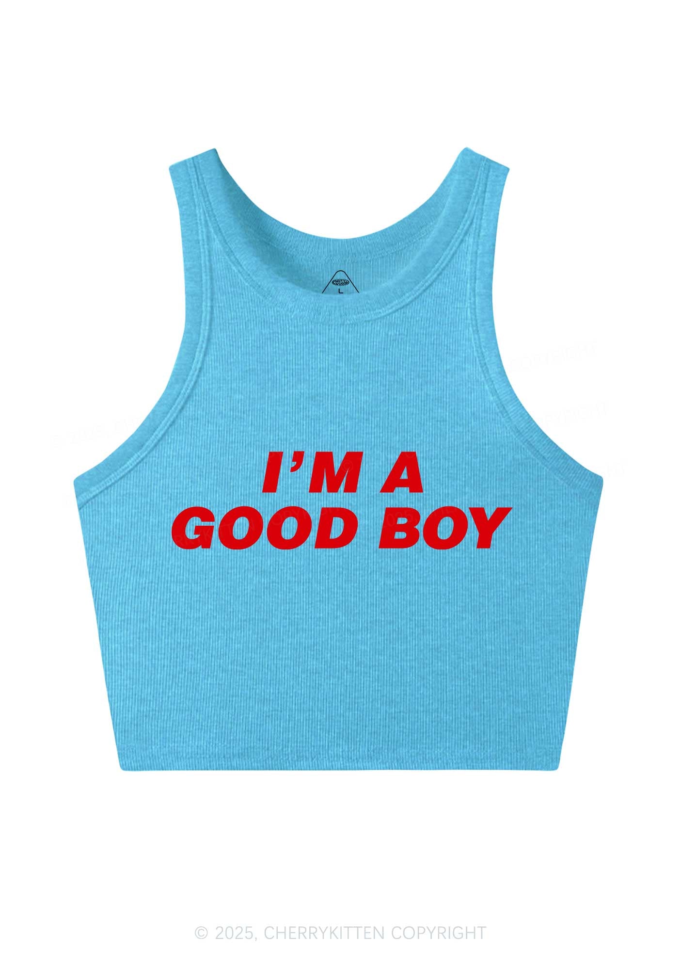 Im A Good Boy Y2K Crop Tank Top Cherrykitten
