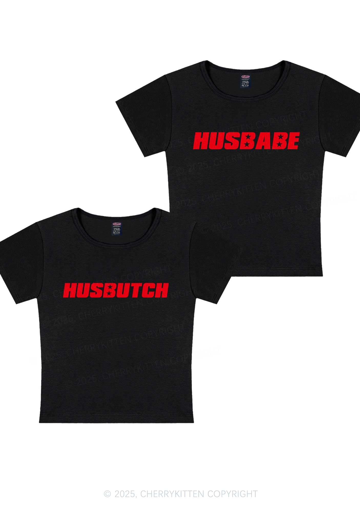 Husbabe Husbutch Y2K Valentine's Day Baby Tee Cherrykitten