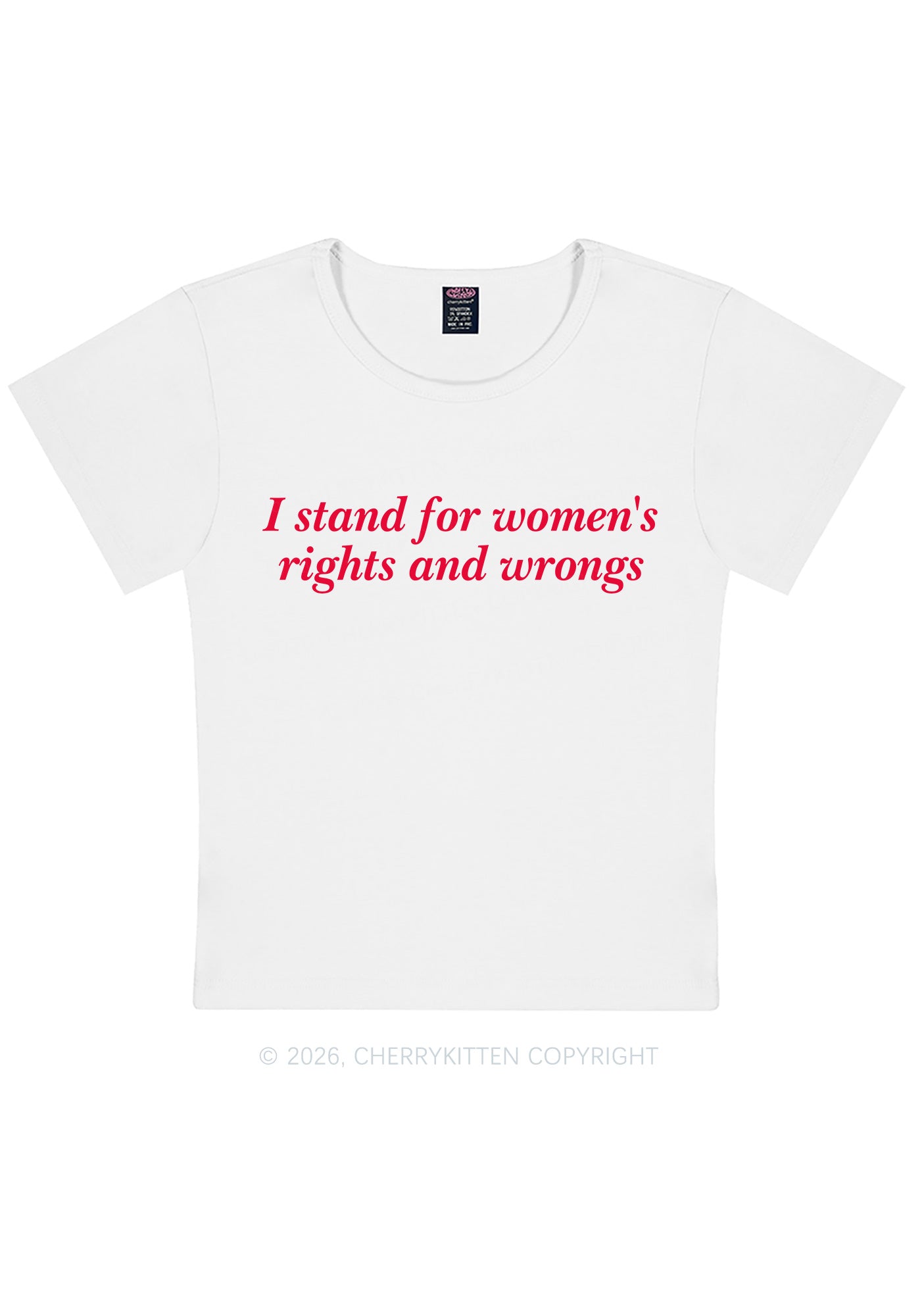 I Stand For Womens Rights Pride Y2K Baby Tee Cherrykitten