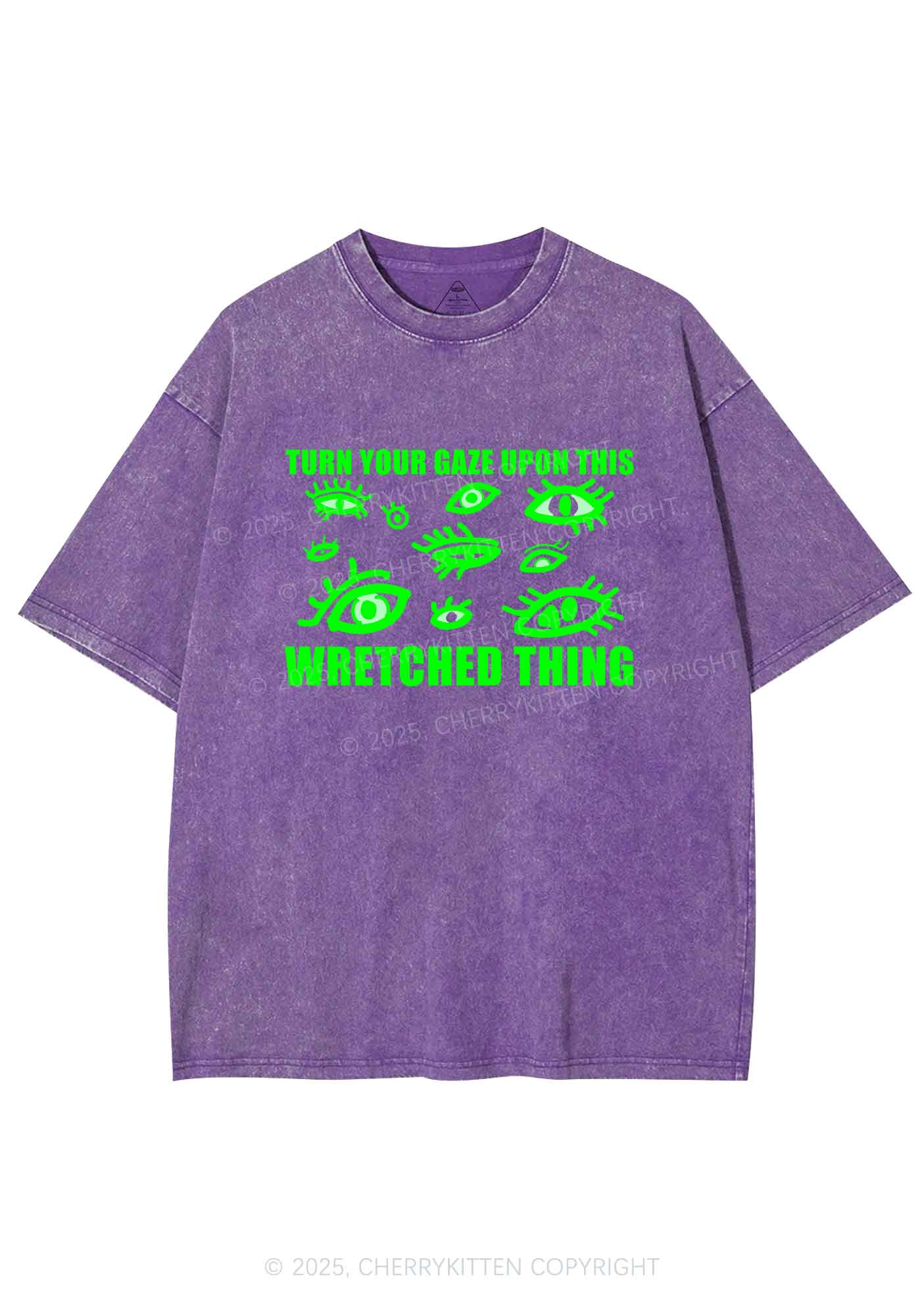 Turn Your Gaze Upon This Y2K Shirts Washed Tee Cherrykitten