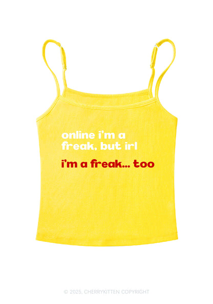 Im A Freak Y2K Spaghetti Strap Cami Cherrykitten