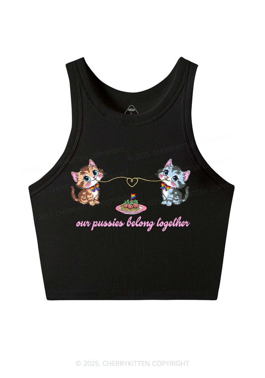 Our Puxxies Belong Together Pride Y2K Crop Tank Top Cherrykitten