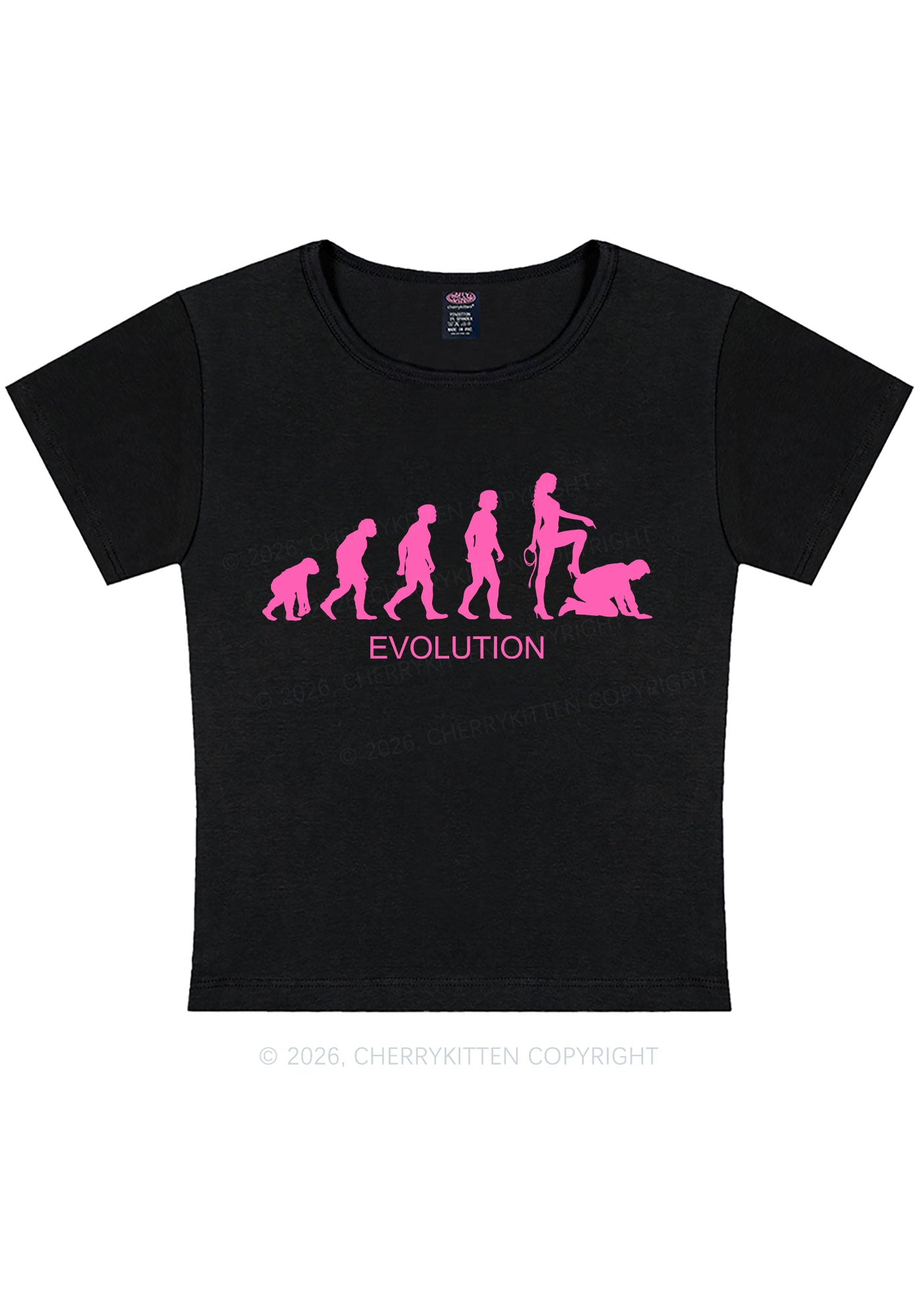 Female Evolution Y2K Baby Tee Cherrykitten