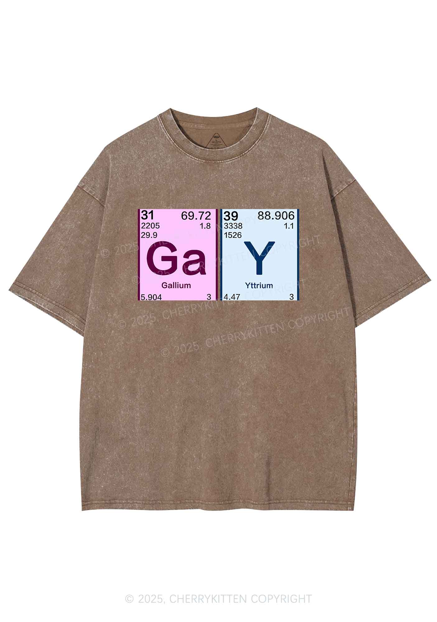 Gay Periodic Table Elements Pride Y2K Shirts Washed Tee Cherrykitten