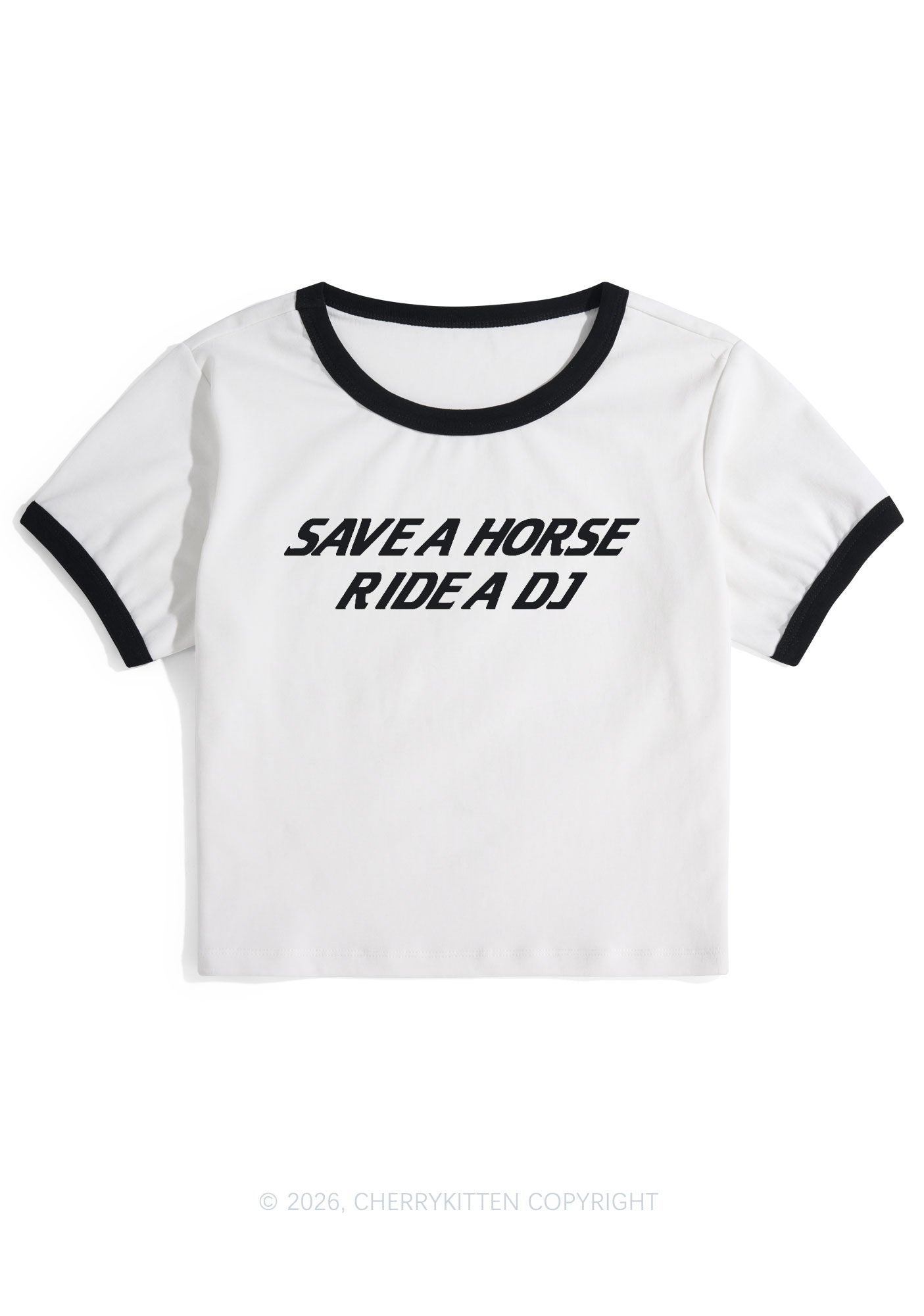 Ride A DJ Y2K Ringer Tee Cherrykitten