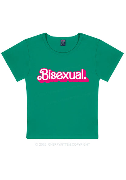 Pink Bisexual Pride Y2K Baby Tee Cherrykitten
