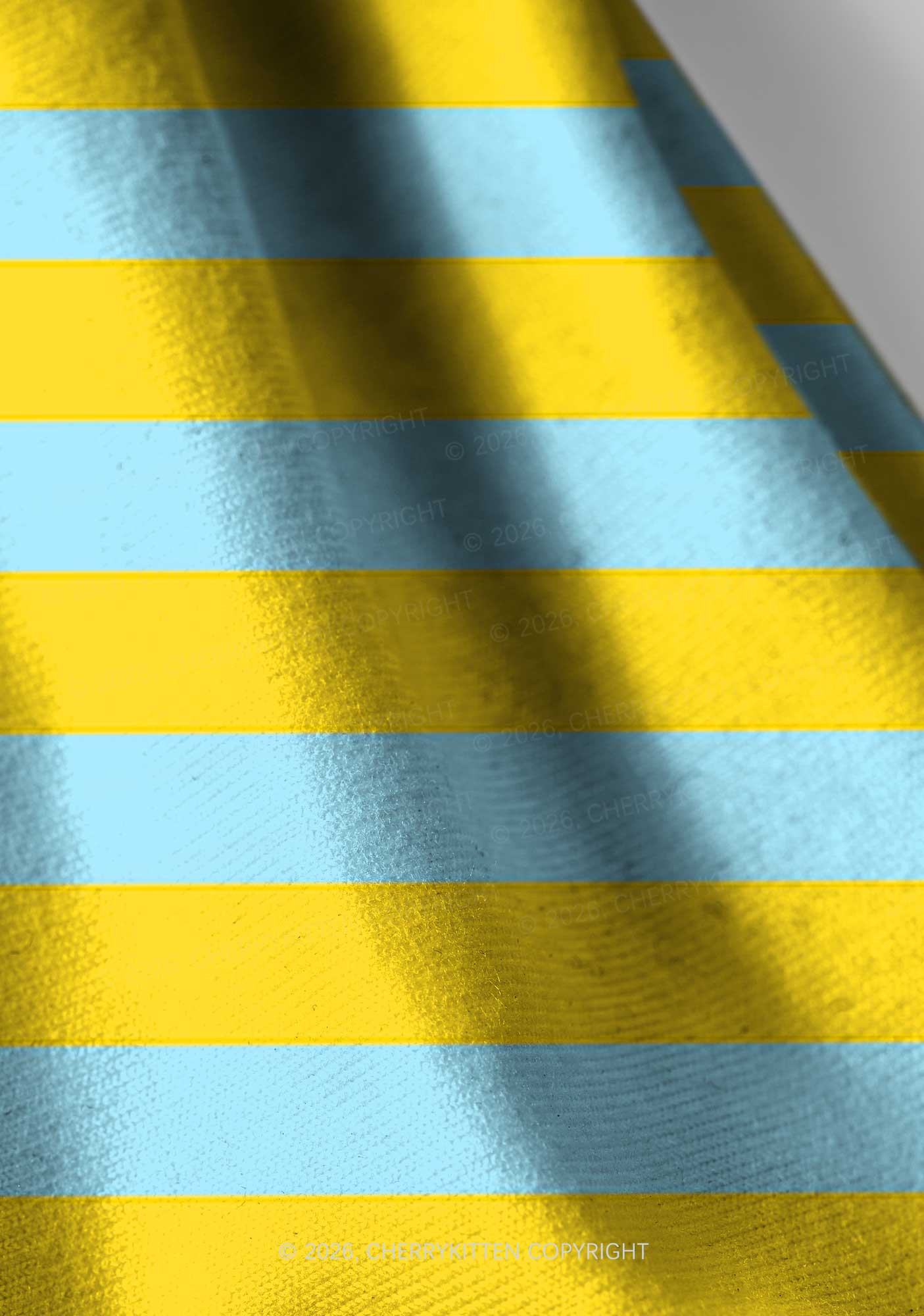 Blue And Yellow Stripes Y2K Print Headband Cherrykitten