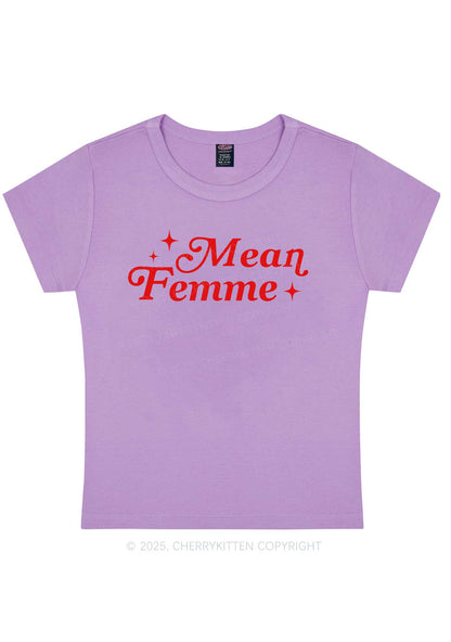 Mean Femme Pride Y2K Baby Tee Cherrykitten