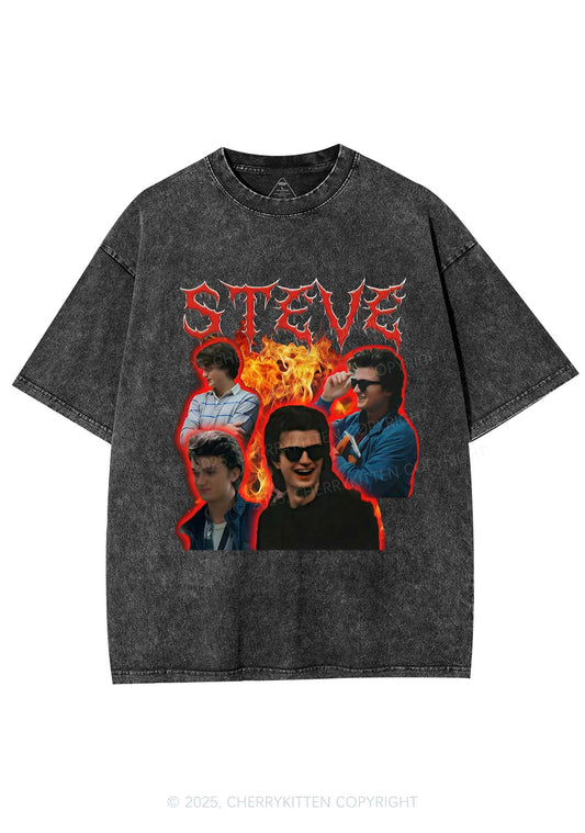 SH Flame Vibe Y2K Shirts Washed Tee Cherrykitten