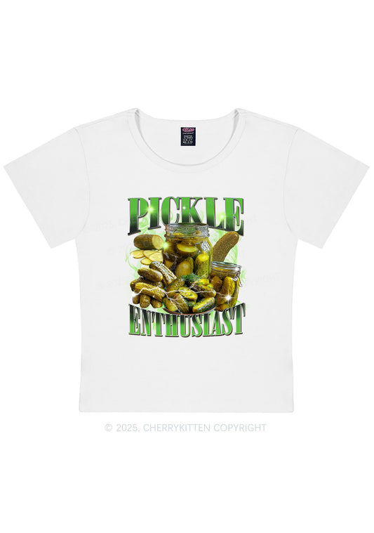 Pickle Enthusiast Y2K Baby Tee Cherrykitten