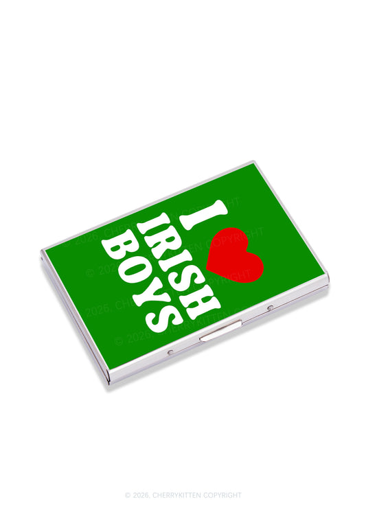 I Love Irish Boys St Patricks Y2K Mirror Cigarette Case Cherrykitten