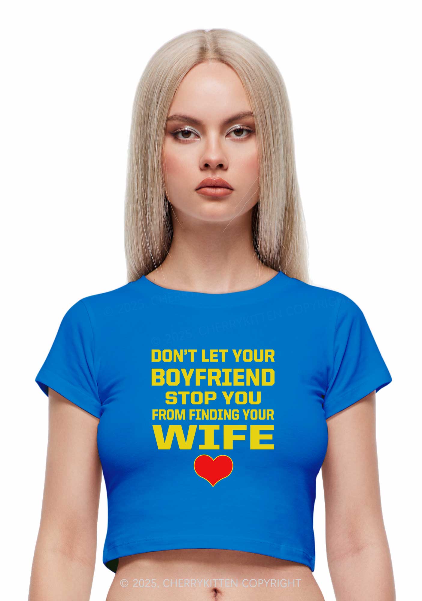 Boyfriend Wife Pride Y2K Baby Tee Cherrykitten