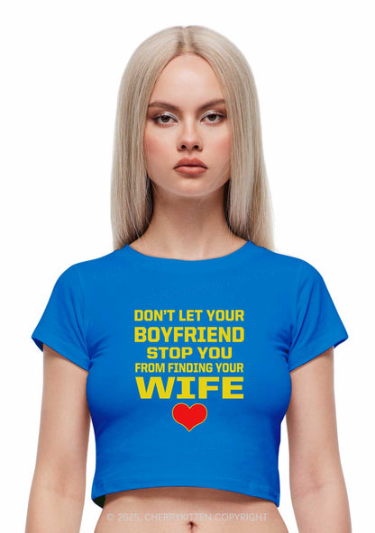 Boyfriend Wife Pride Y2K Baby Tee Cherrykitten