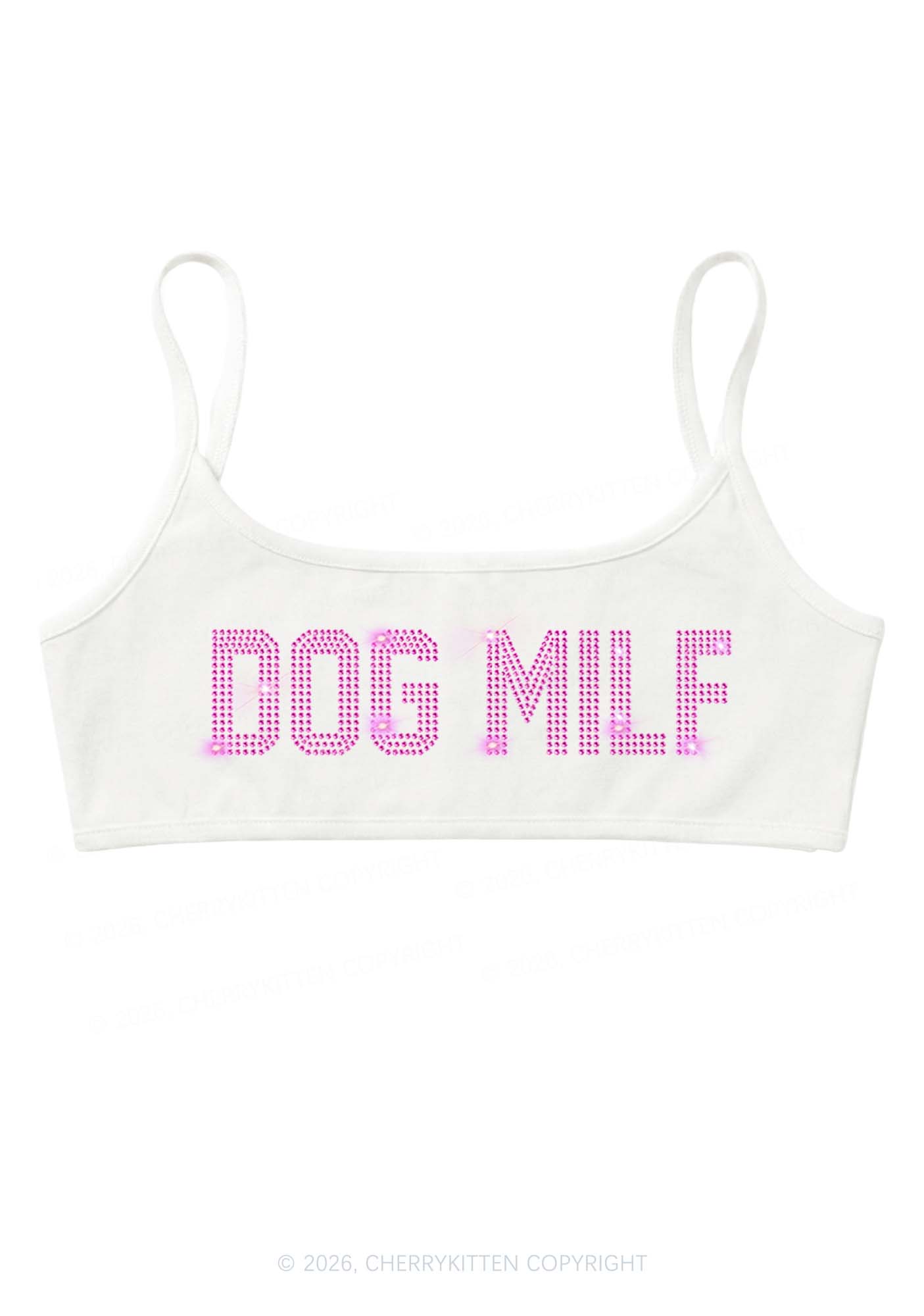 Rhinestone Dog Mxxf Y2K Super Crop Cami Cherrykitten