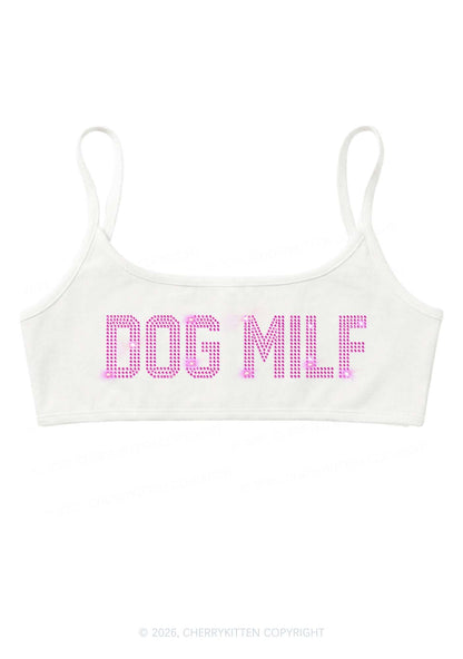 Rhinestone Dog Mxxf Y2K Super Crop Cami Cherrykitten