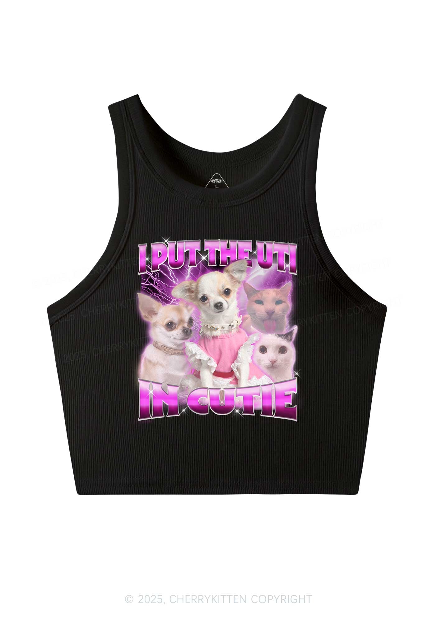 Put UTI In Cutie Y2K Crop Tank Top Cherrykitten