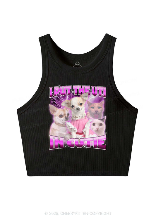 Put UTI In Cutie Y2K Crop Tank Top Cherrykitten