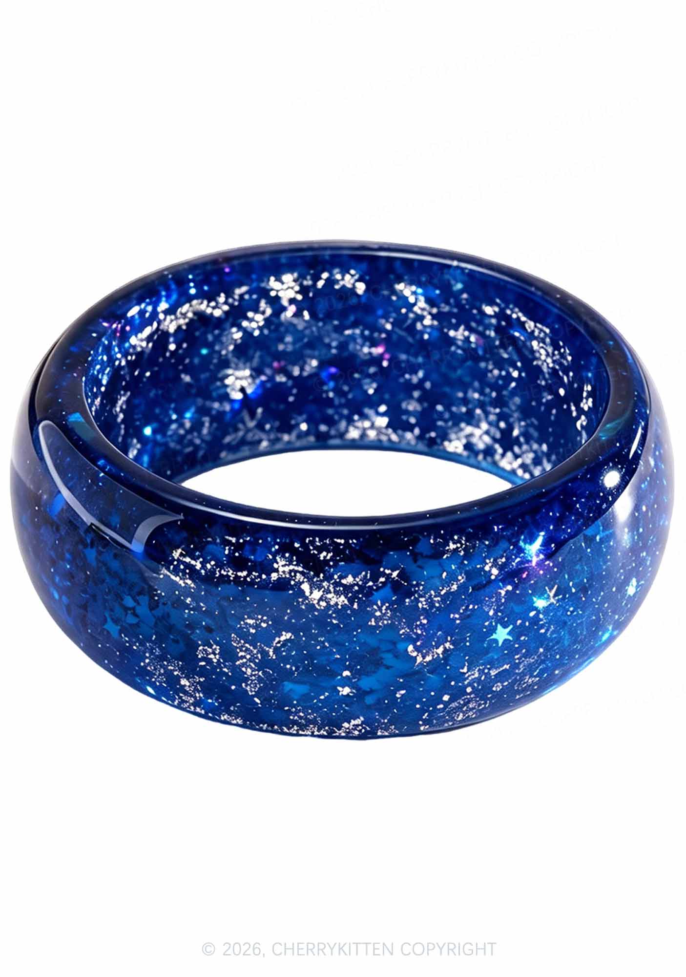 Glitter Snow Sequins Y2K Cuff Bangle Cherrykitten