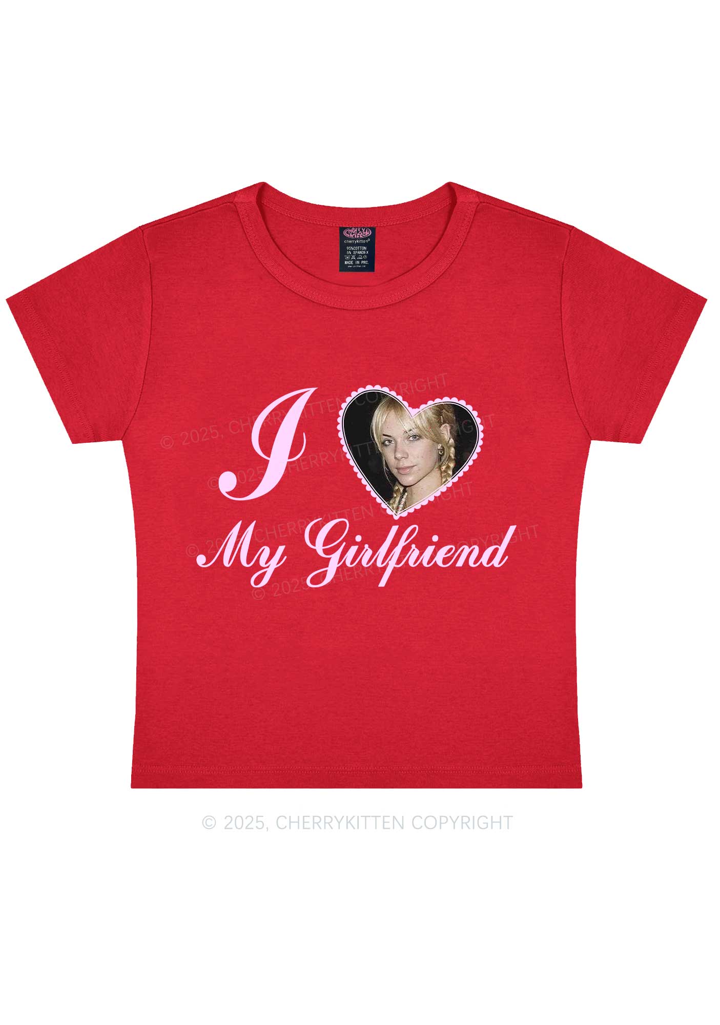 Custom Heart My Bf GF Y2K Baby Tee Cherrykitten