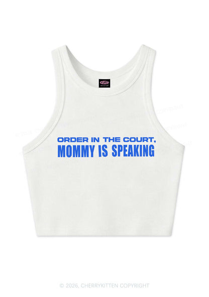 Mommy Is Speaking Y2K Crop Tank Top Cherrykitten