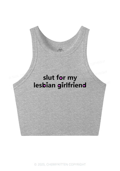 Slxt For My Lesbian Girlfriend Pride Y2K Crop Tank Top Cherrykitten