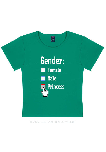 Gender Princess Pride Y2K Baby Tee Cherrykitten
