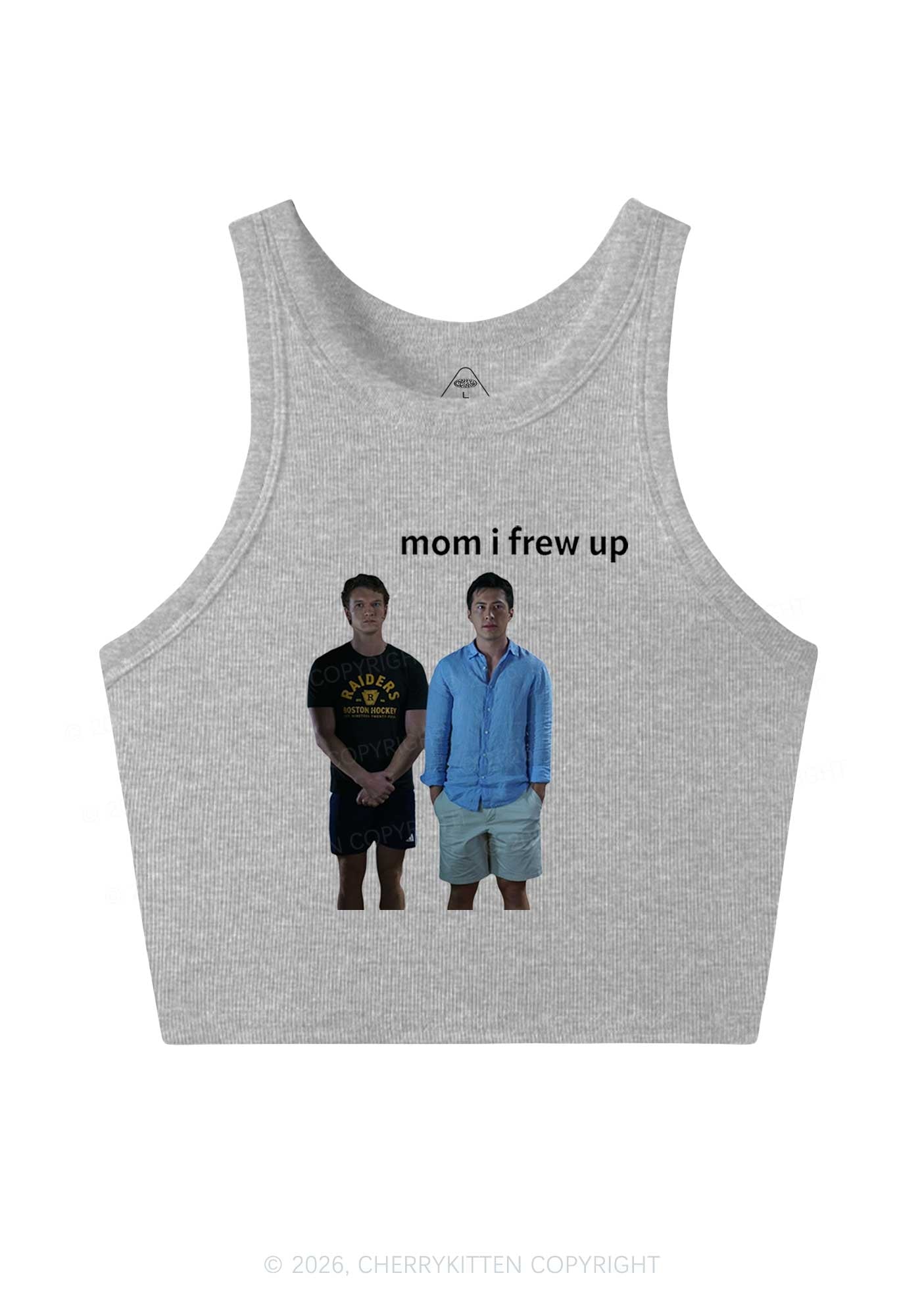 Mom I Frew Up HR Y2K Crop Tank Top Cherrykitten