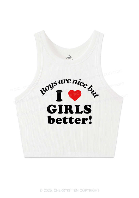 I Love Girls Better Pride Y2K Crop Tank Top Cherrykitten