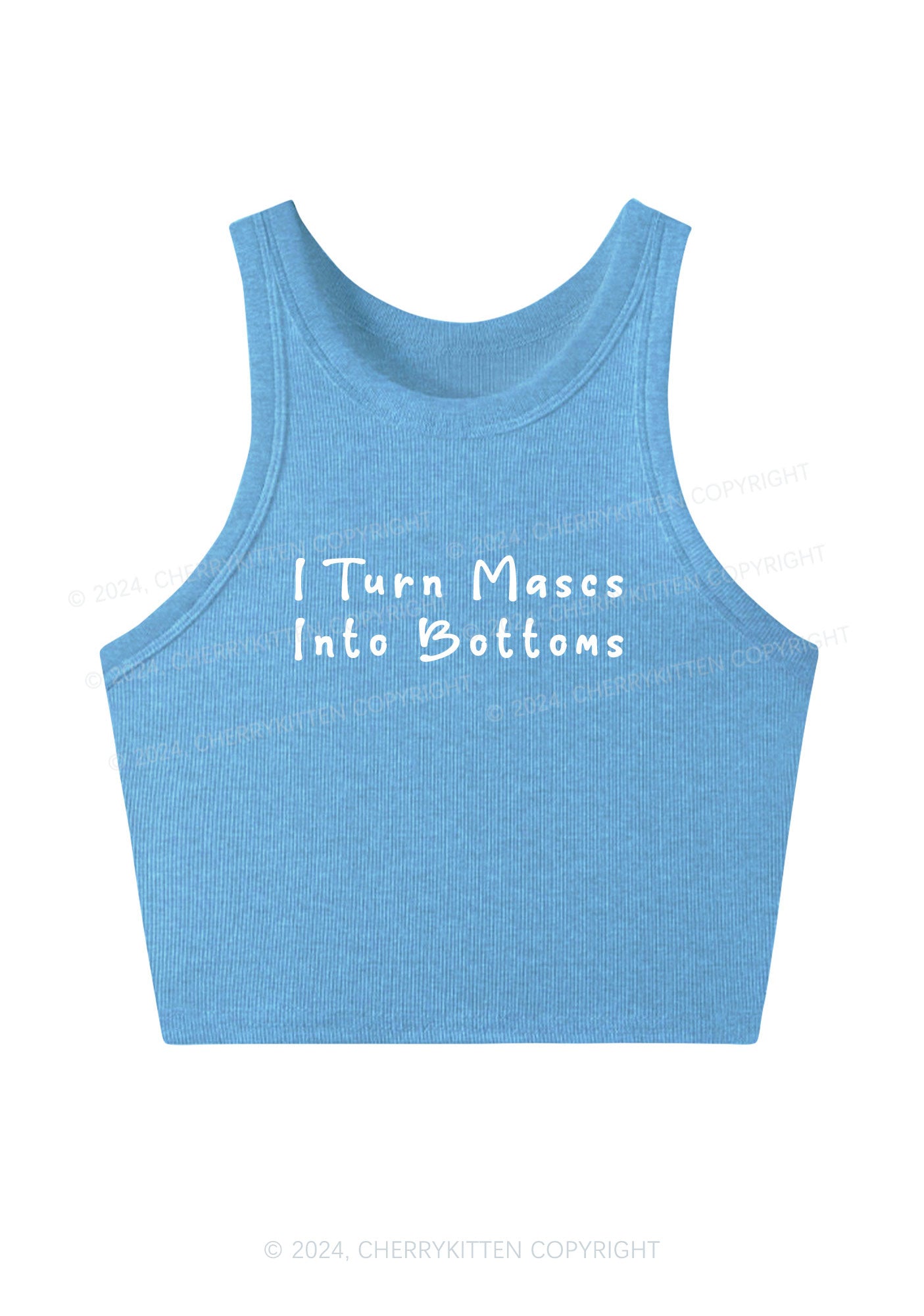 Turn Mascs Into Bottoms Y2K Crop Tank Top Cherrykitten