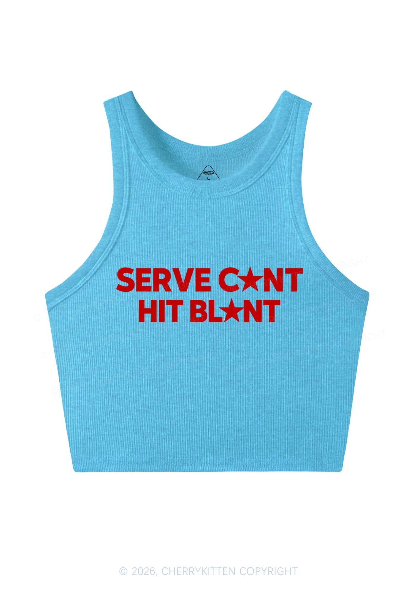 Serve Cxxt Hit Blunt Y2K Crop Tank Top Cherrykitten