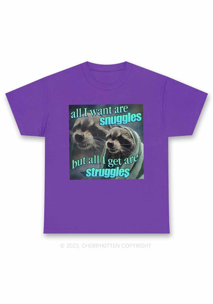 I Want Snuggles Y2K Chunky Shirt Cherrykitten
