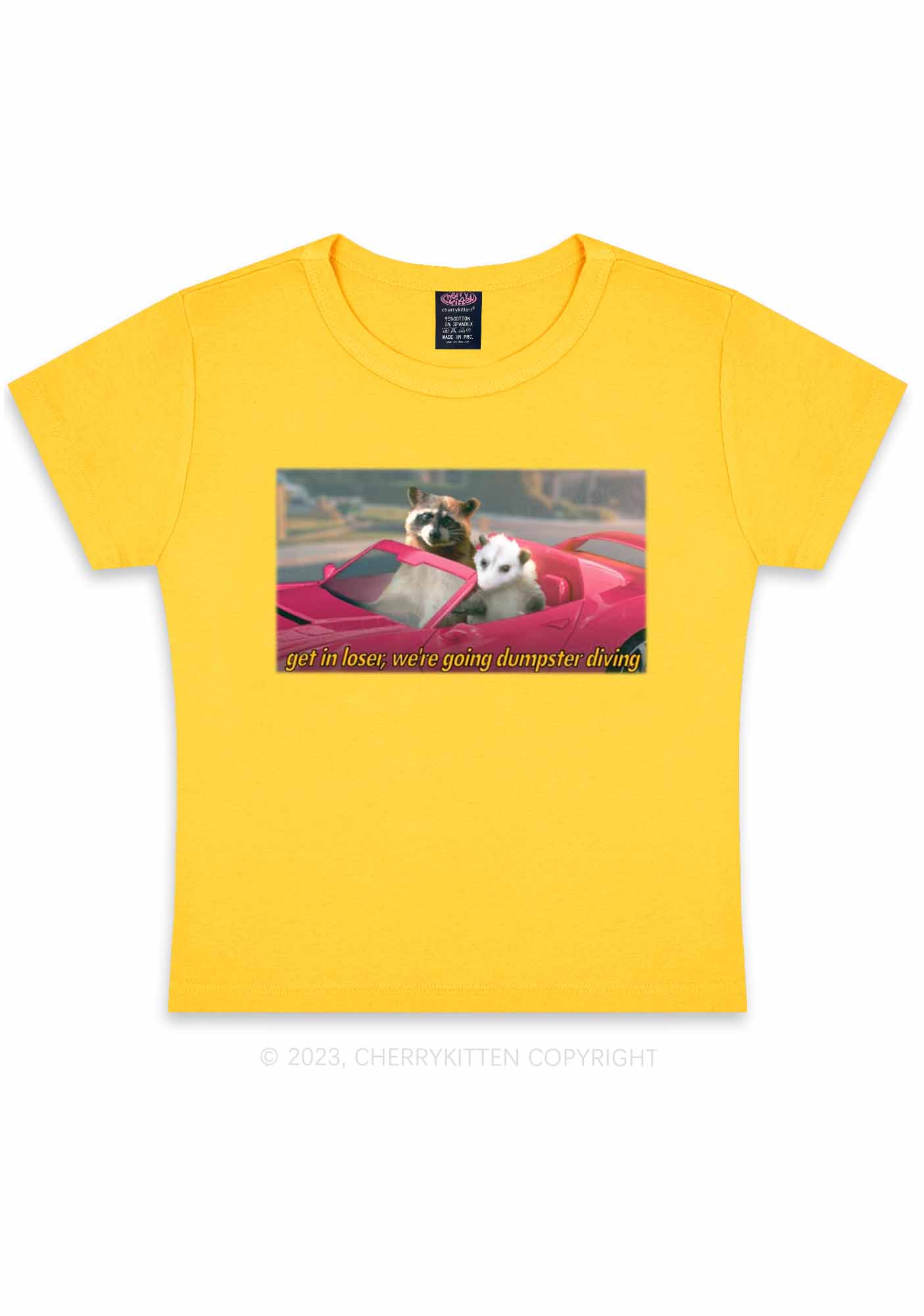 Get In Loser Y2K Baby Tee Cherrykitten