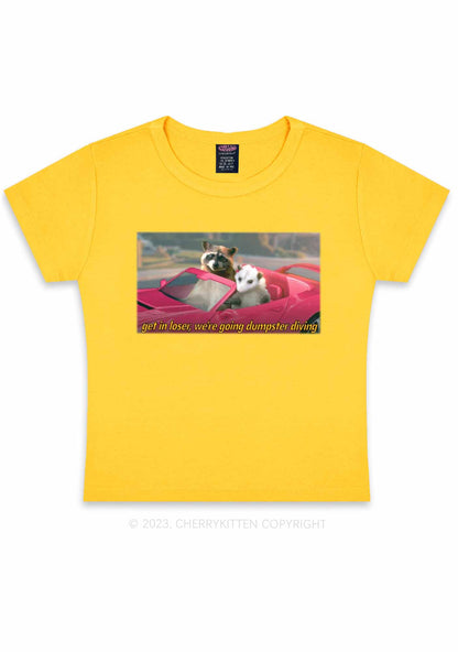 Get In Loser Y2K Baby Tee Cherrykitten