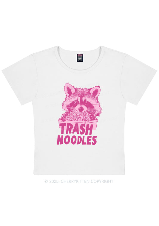 Raccoon Trash Noodles Y2K Baby Tee Cherrykitten