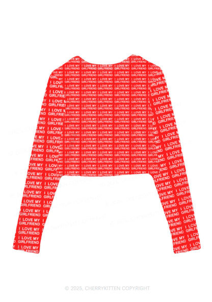 I Love My Girlfriend Y2K Mesh Long Sleeve Crop Top Cherrykitten