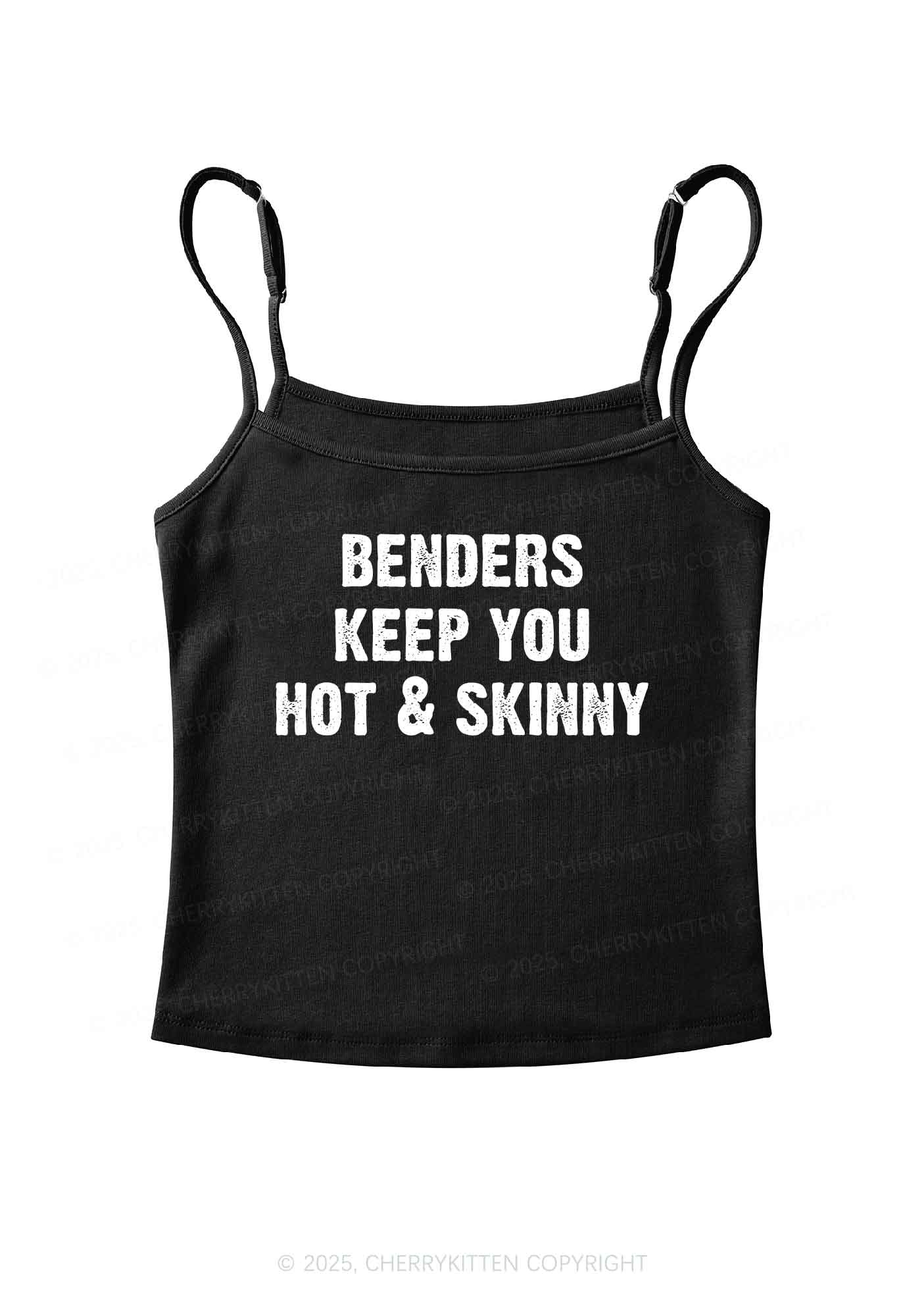 Benders Keep You Hot&Skinny Y2K Spaghetti Strap Cami Cherrykitten