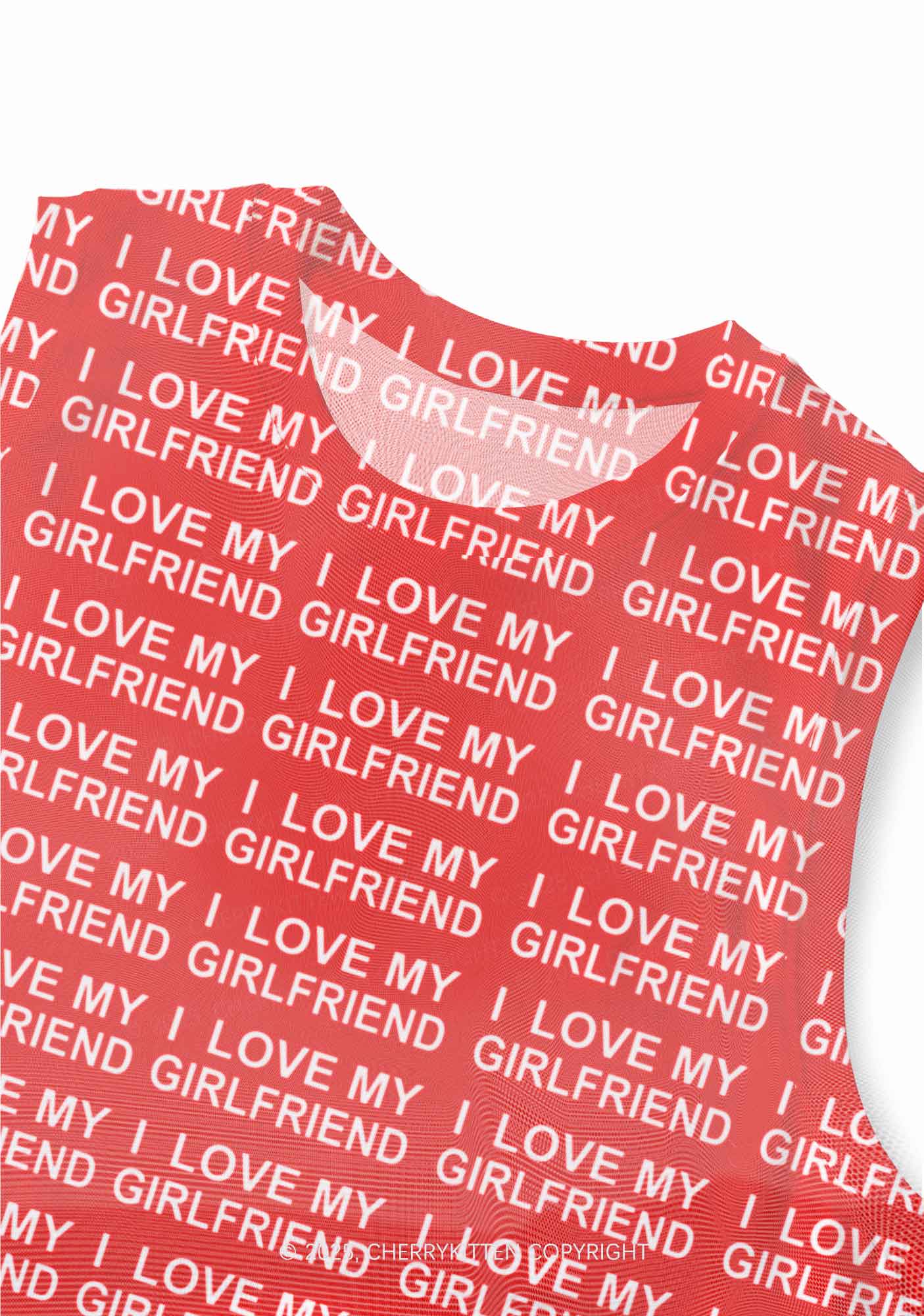 I Love My Girlfriend Y2K Mesh Muscle Tank Cherrykitten
