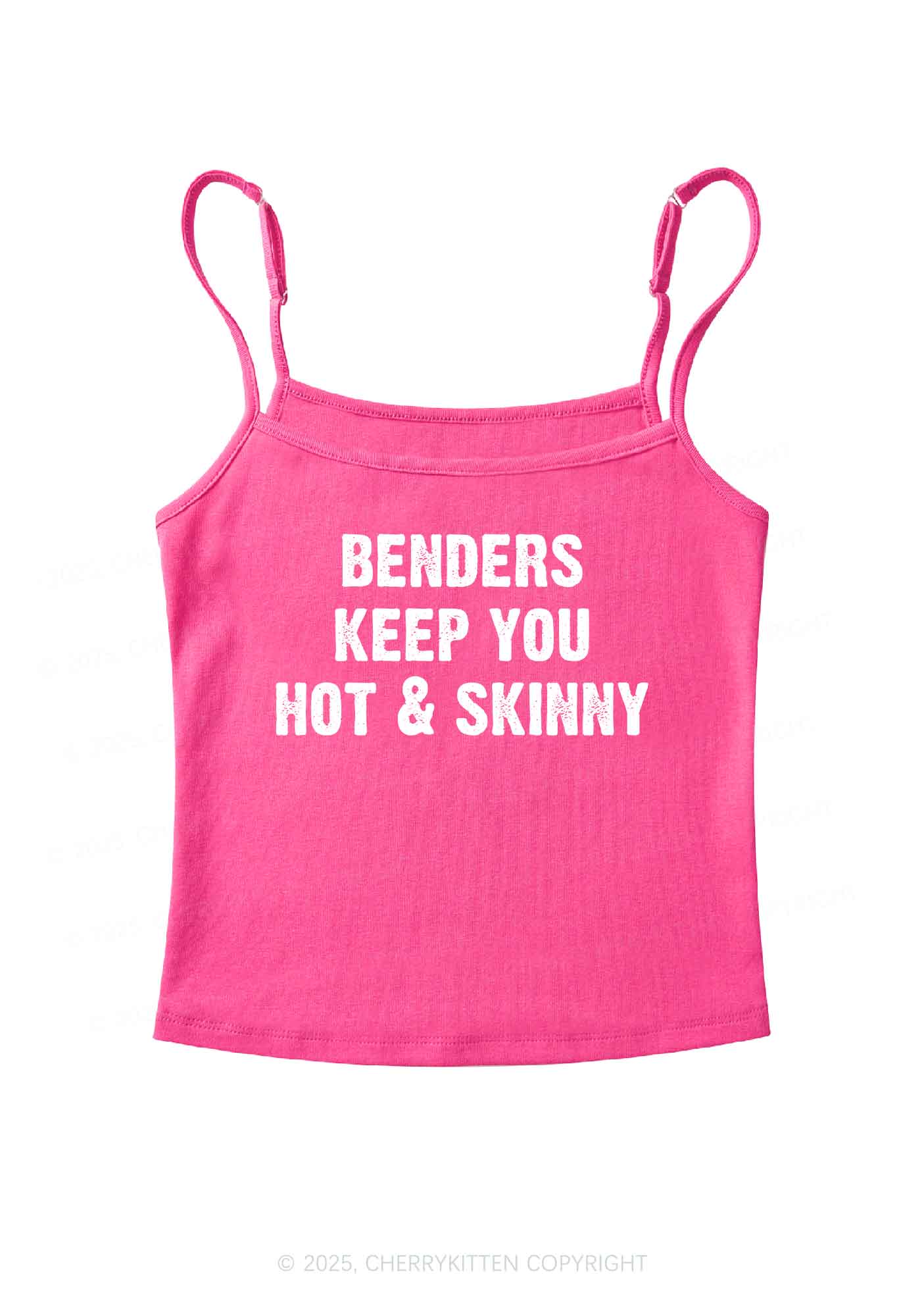 Benders Keep You Hot&Skinny Y2K Spaghetti Strap Cami Cherrykitten