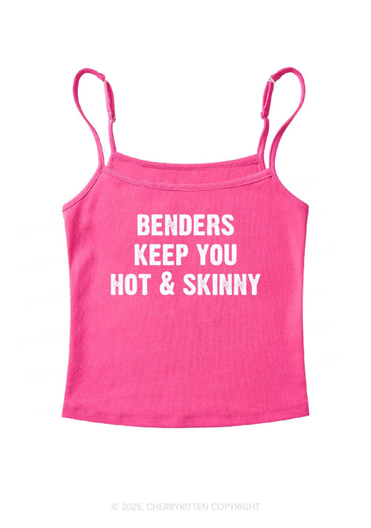 Benders Keep You Hot&Skinny Y2K Spaghetti Strap Cami Cherrykitten