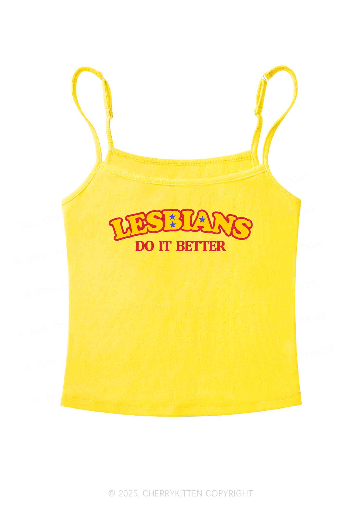 Lesbians Do It Better Pride Y2K Spaghetti Strap Cami Cherrykitten