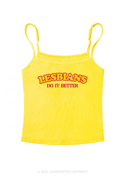 Lesbians Do It Better Pride Y2K Spaghetti Strap Cami Cherrykitten