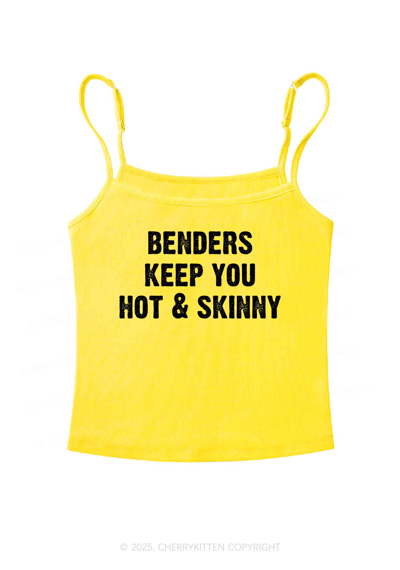 Benders Keep You Hot&Skinny Y2K Spaghetti Strap Cami Cherrykitten