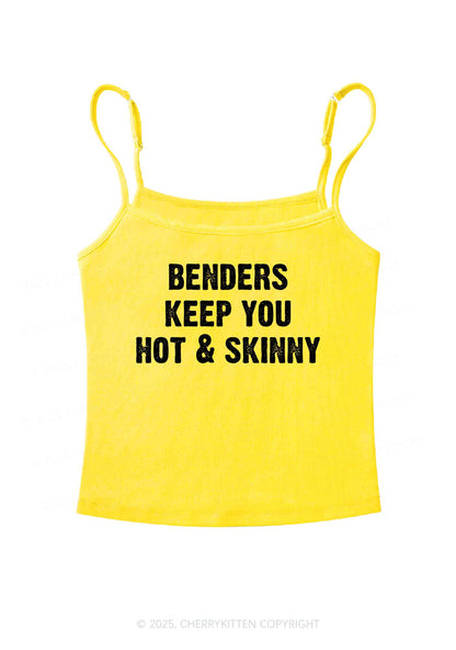 Benders Keep You Hot&Skinny Y2K Spaghetti Strap Cami Cherrykitten
