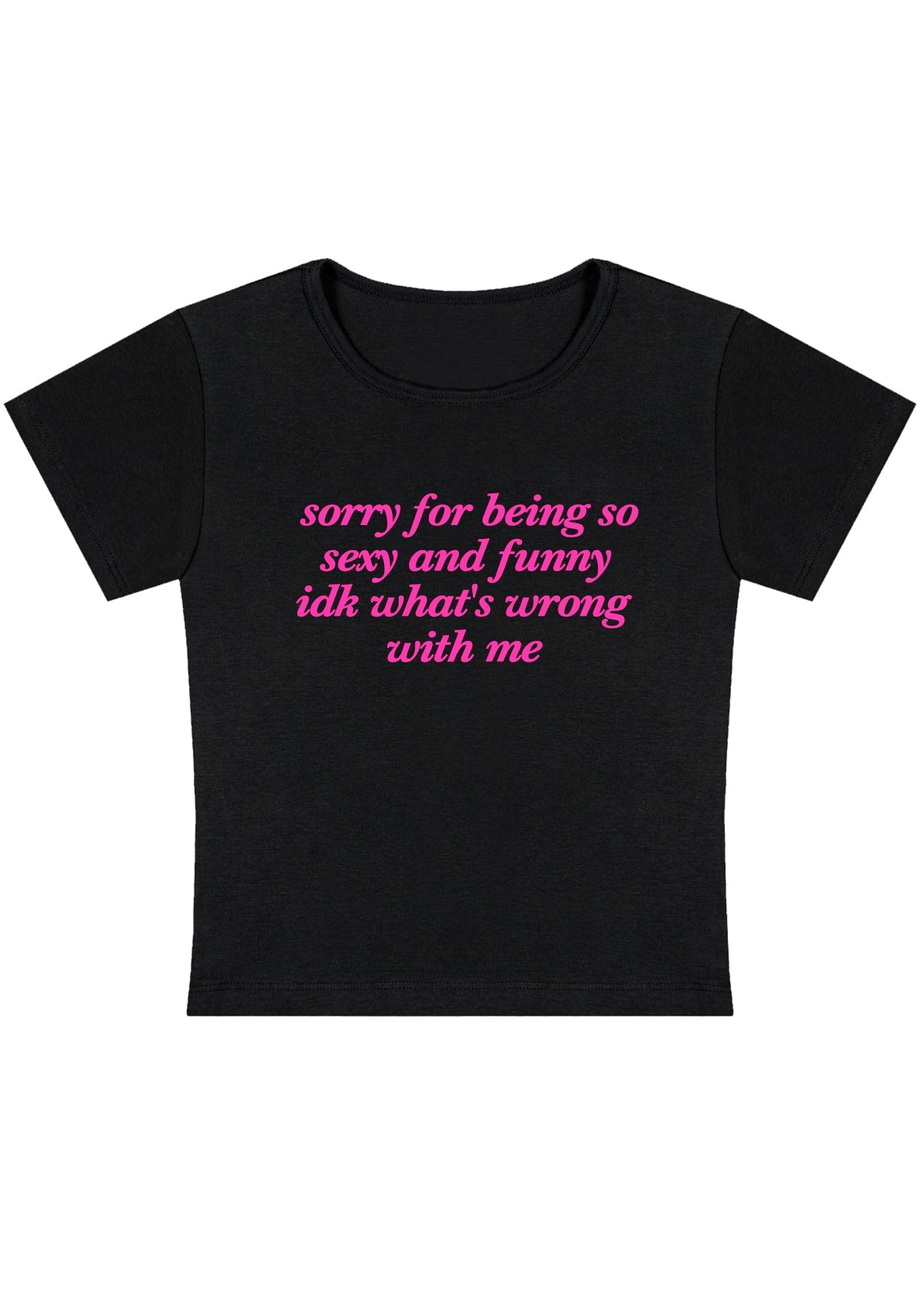 Cherrykitten Sorry For Being So Funny Y2K Baby Tee for Sale